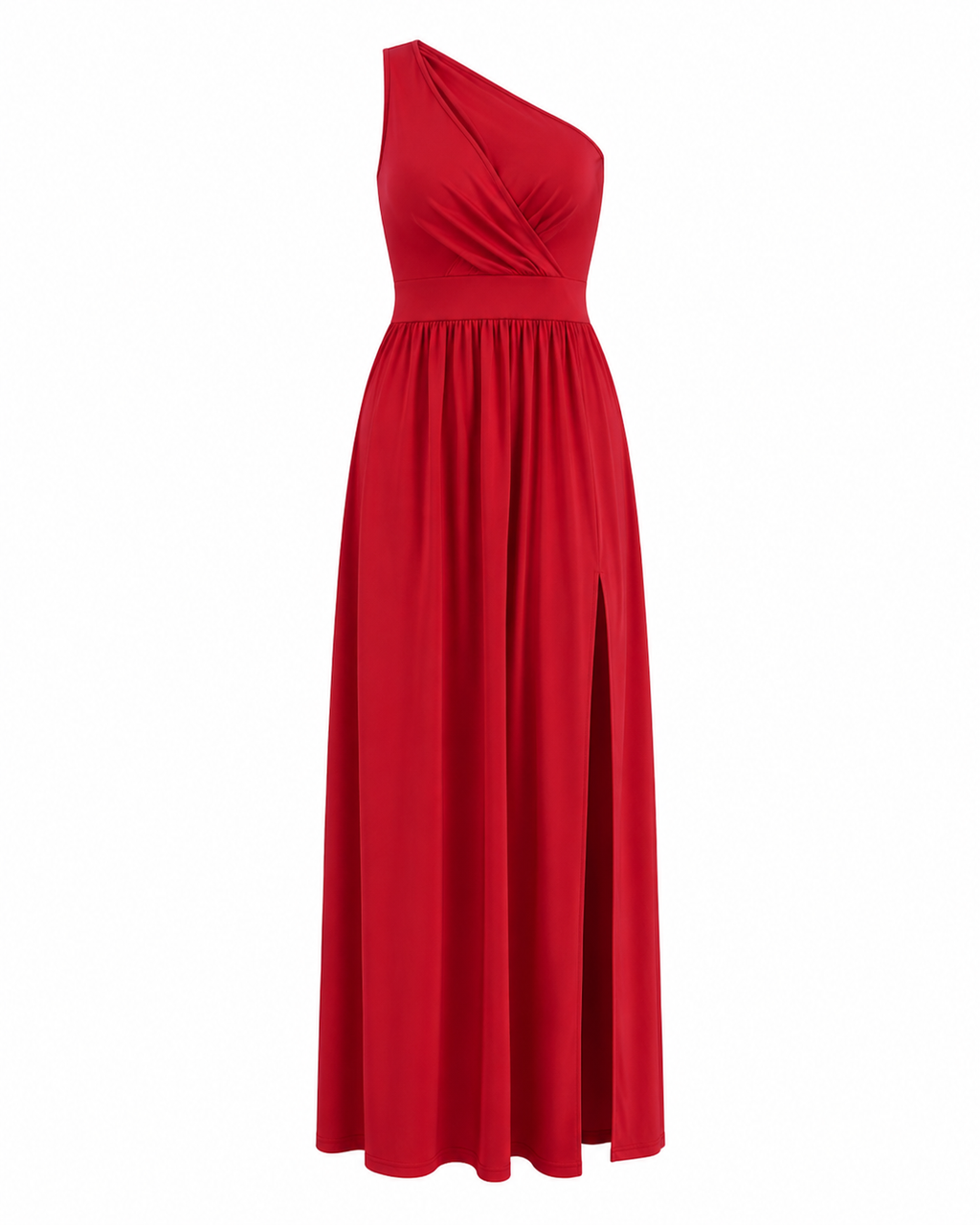 Abito da sera maxi asimmetrico da donna con spacco - Elegante e glamour