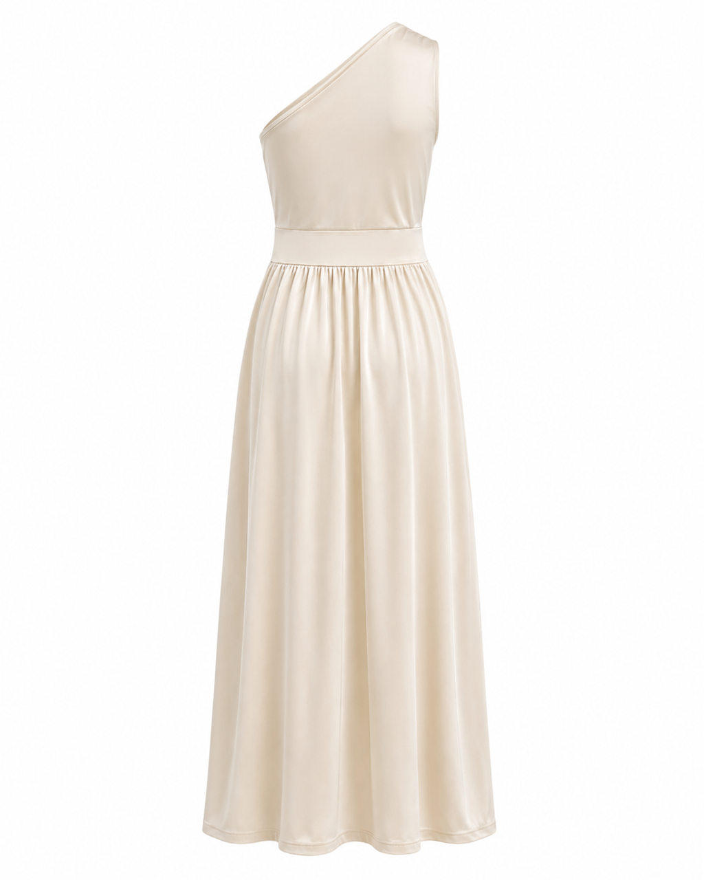 Abito da sera maxi asimmetrico da donna con spacco - Elegante e glamour
