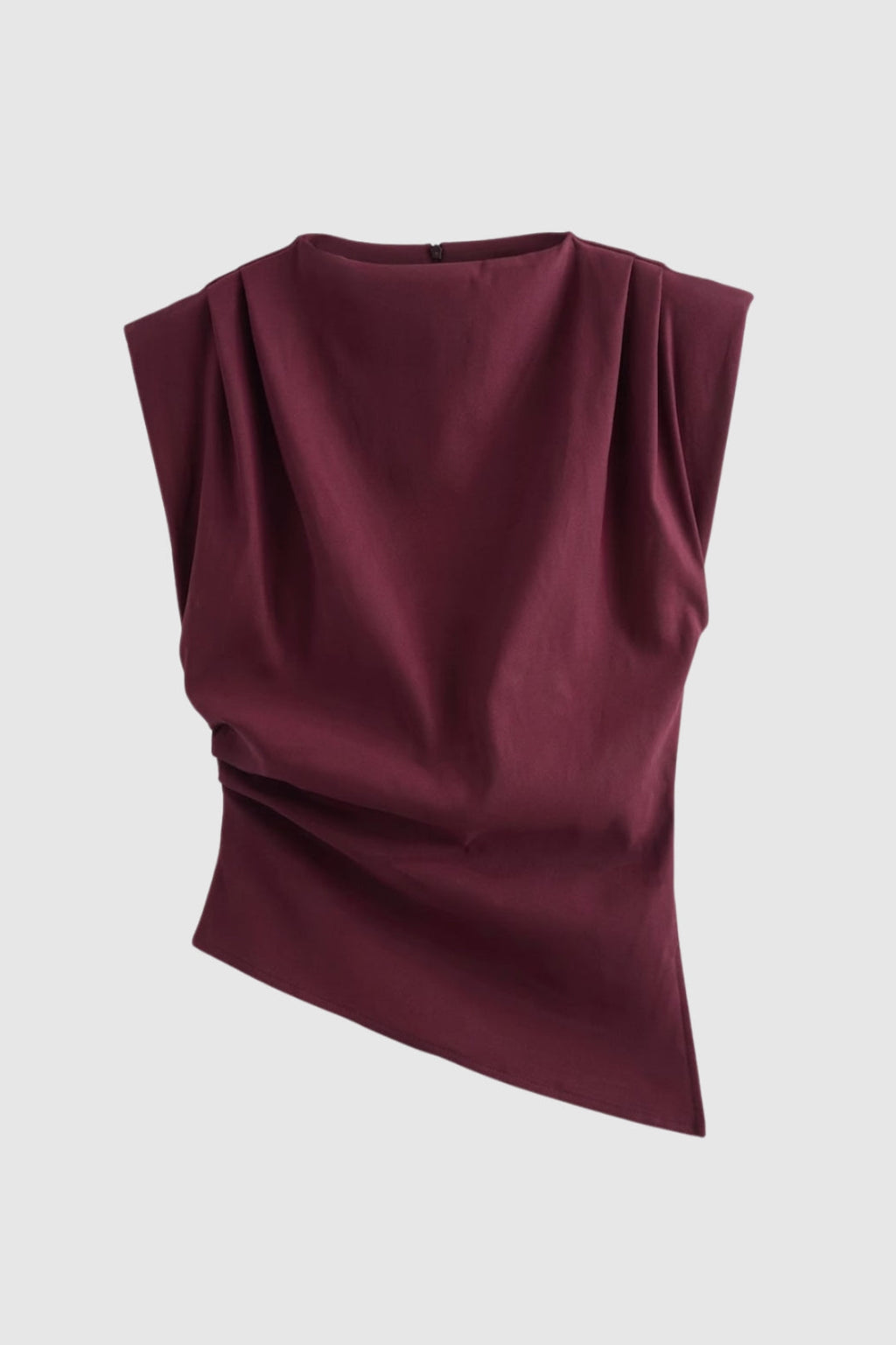 Top da donna drappeggiato senza maniche dal taglio aderente - Elegante e raffinato