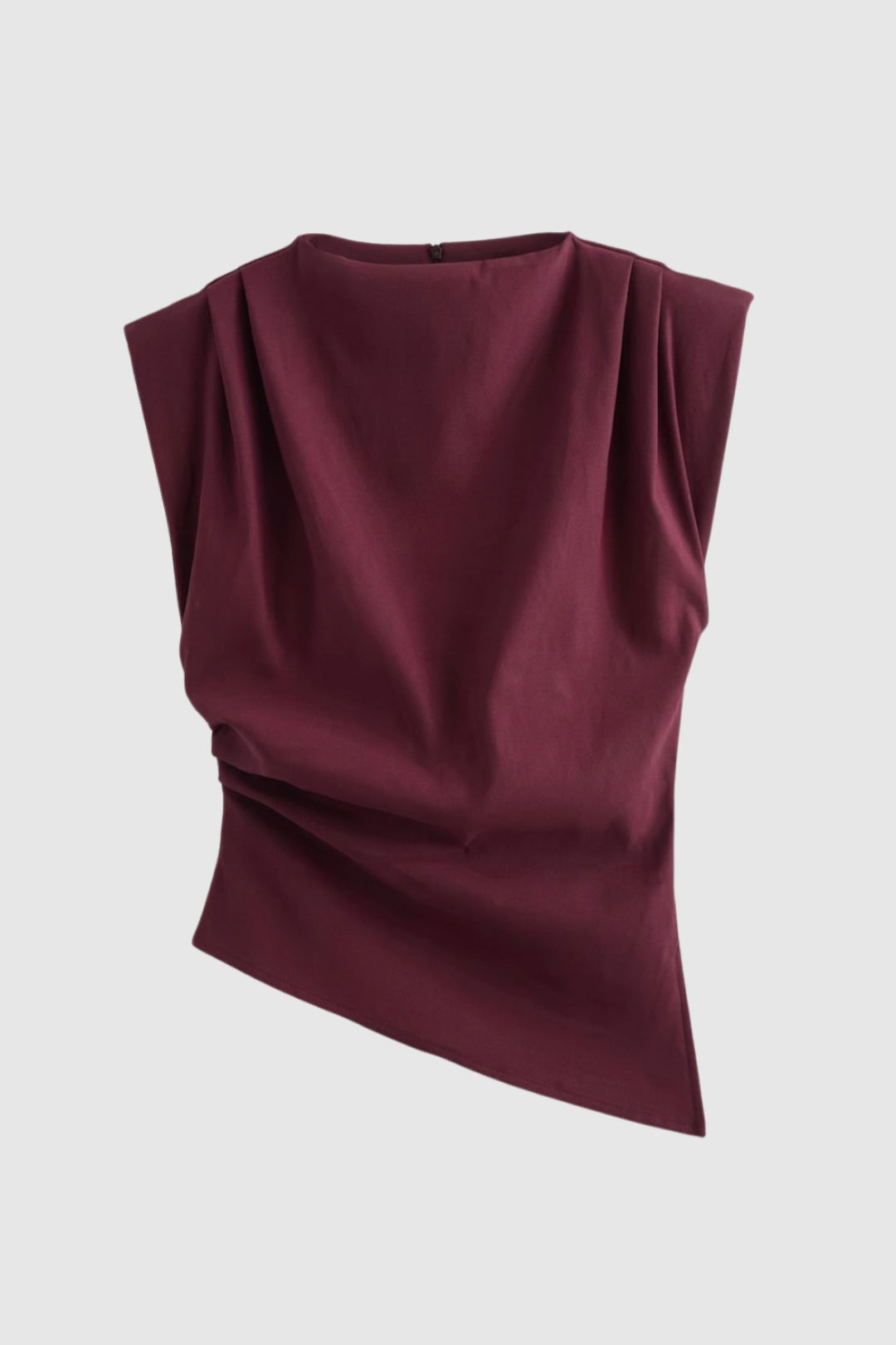 Top da donna drappeggiato senza maniche dal taglio aderente - Elegante e raffinato