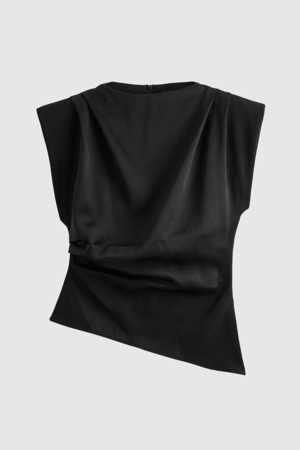 Top da donna drappeggiato senza maniche dal taglio aderente - Elegante e raffinato