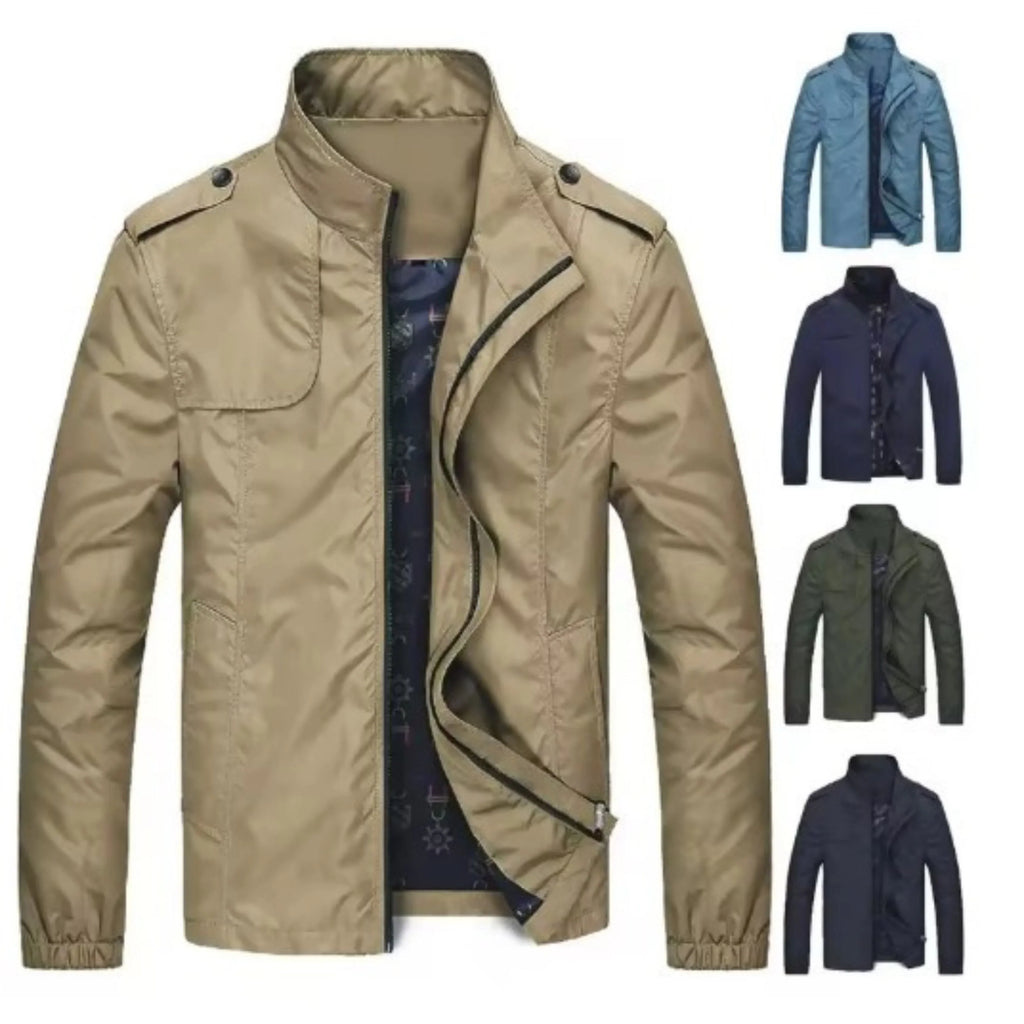 Giacca antivento con cerniera da uomo – Giacca leggera e casual