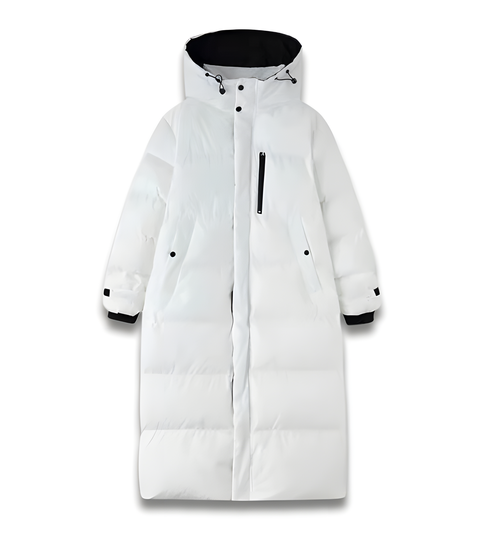 Cappotto invernale trapuntato con cappuccio da donna
