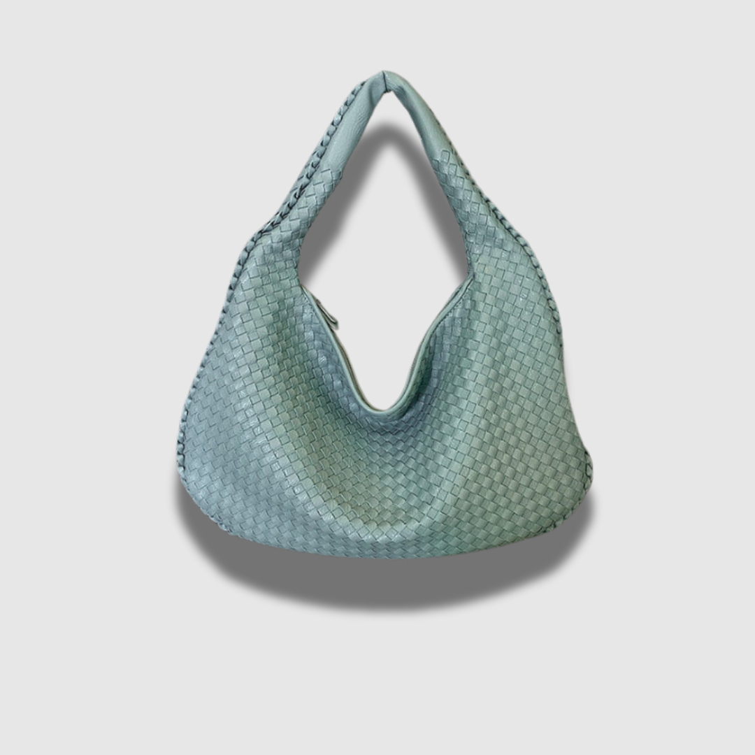 Borsa a tracolla chic in pelle intrecciata senza tempo con finiture di lusso