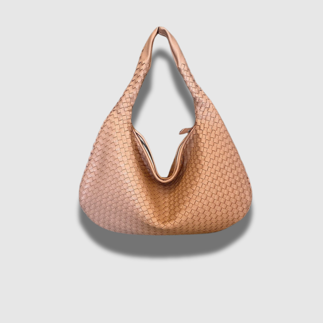 Borsa a tracolla chic in pelle intrecciata senza tempo con finiture di lusso