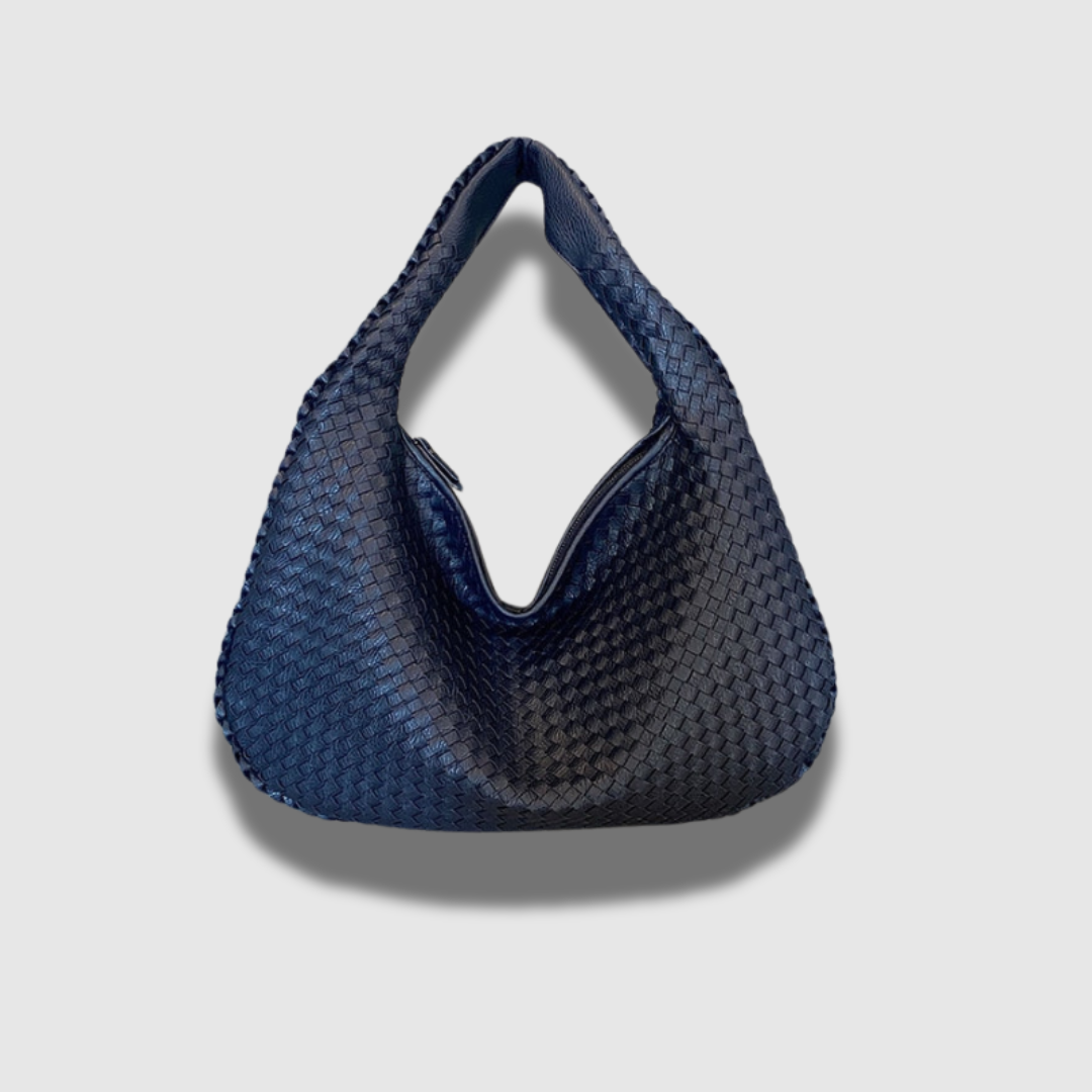 Borsa a tracolla chic in pelle intrecciata senza tempo con finiture di lusso