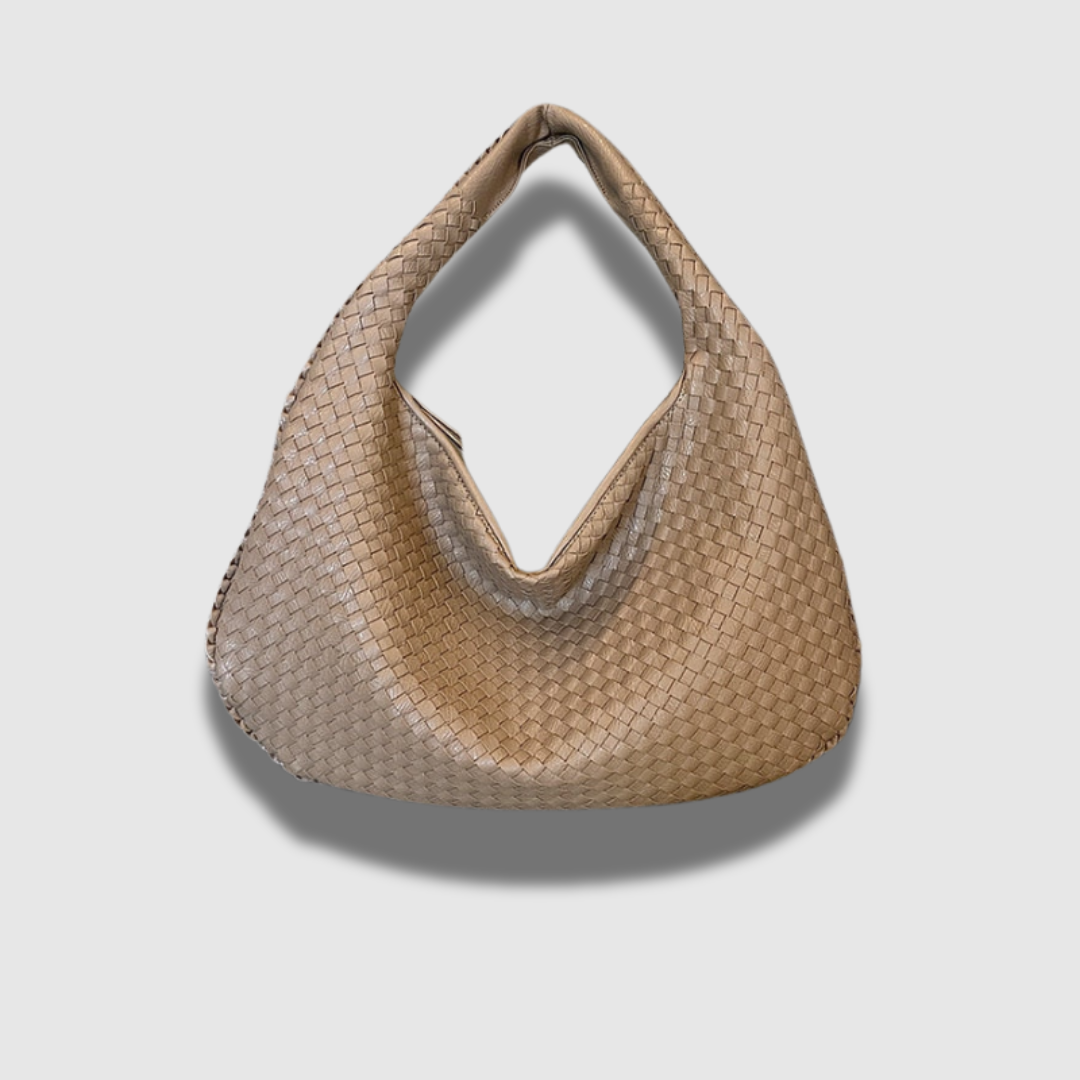 Borsa a tracolla chic in pelle intrecciata senza tempo con finiture di lusso