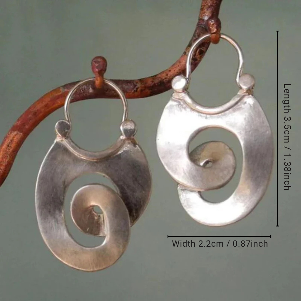 Orecchini Donna Spirale Argento – Stile Vintage Elegante e Luminoso.