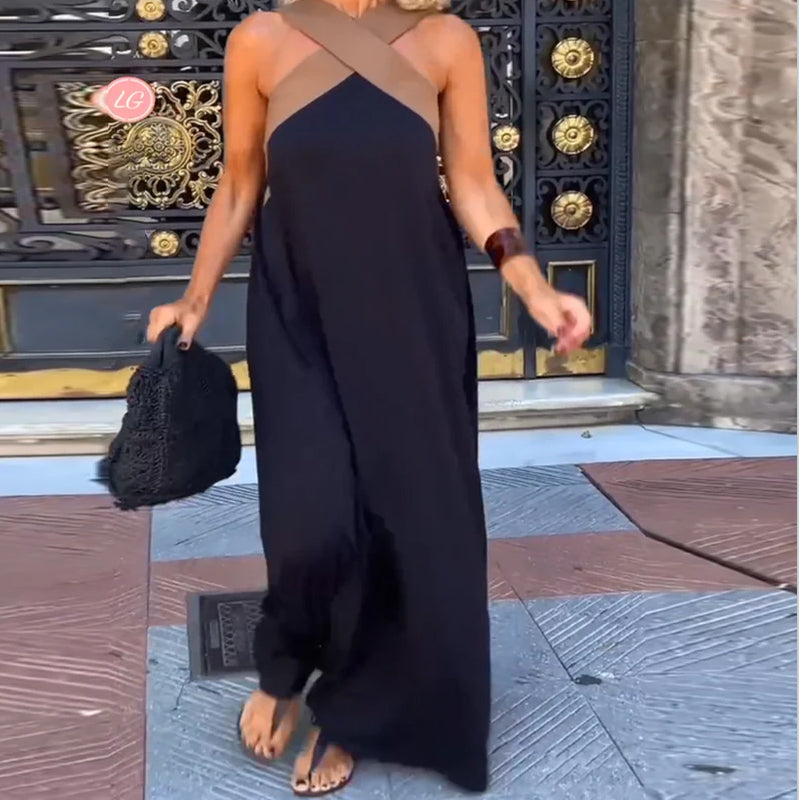 Abito maxi incrociato da donna – Elegante e fluido