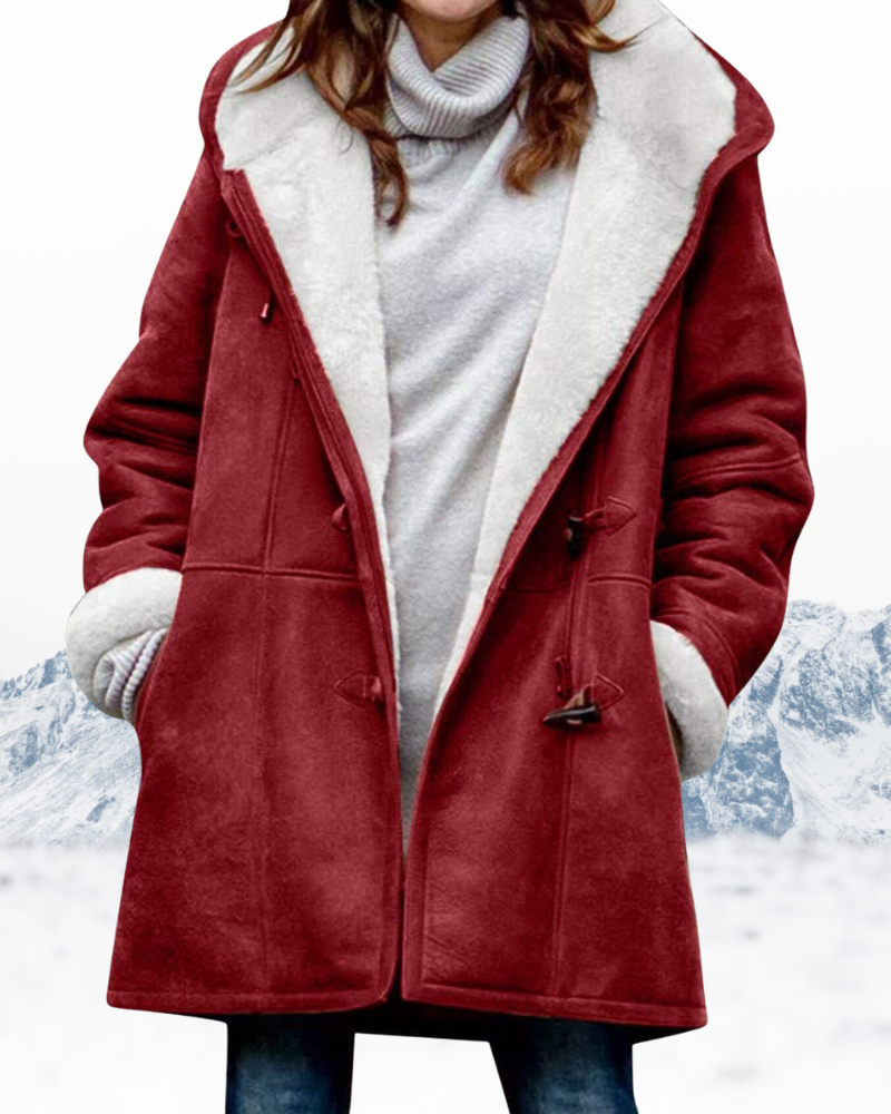Cappotto Duffle con Cappuccio Morbido da Donna – Cappotto Lungo Invernale Foderato in Pile