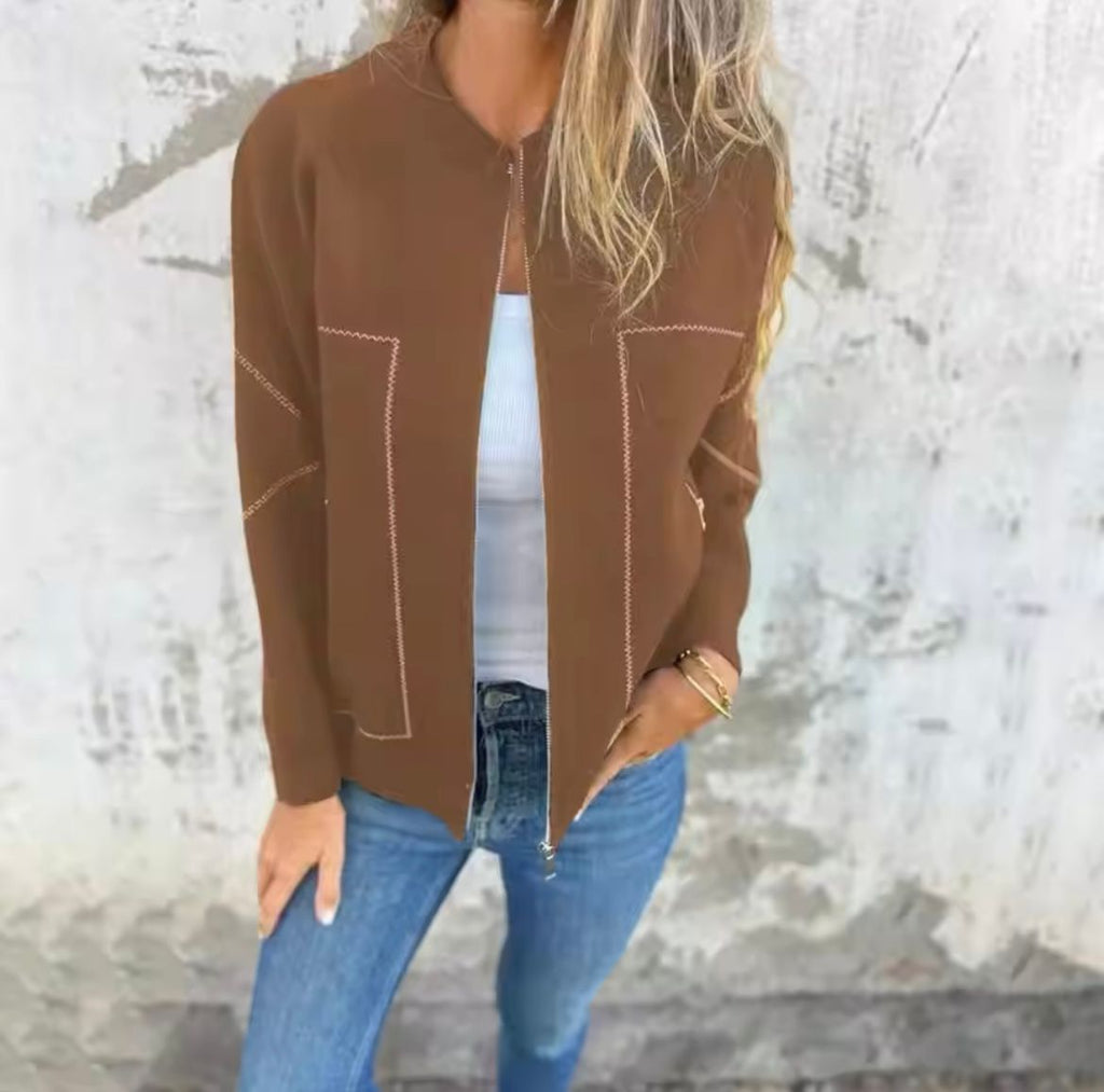 Giacca con cerniera Premium da donna - capospalla leggero e comodo