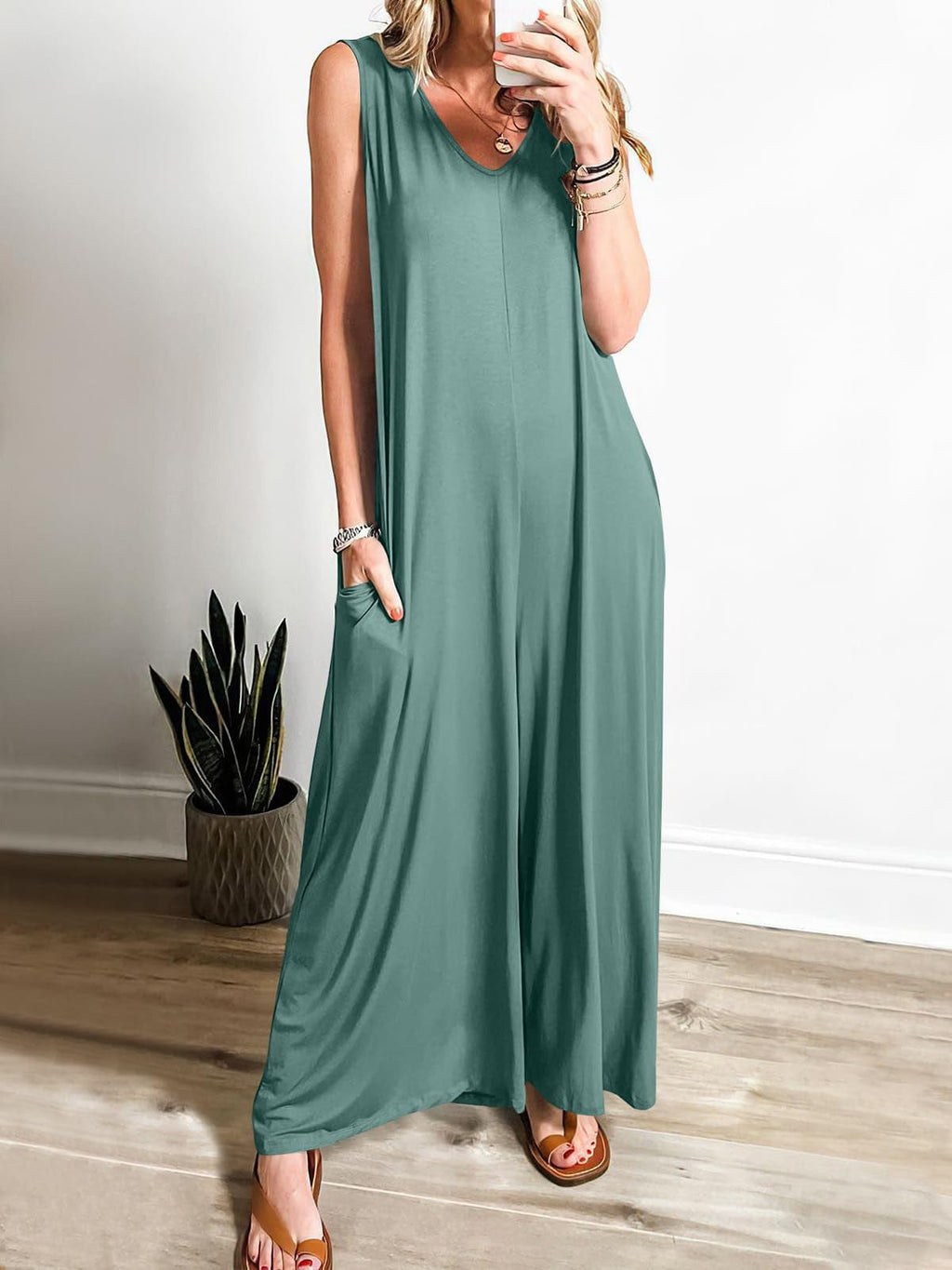 Tuta intera donna autunno – Jumpsuit morbida traspirante comoda per ogni figura