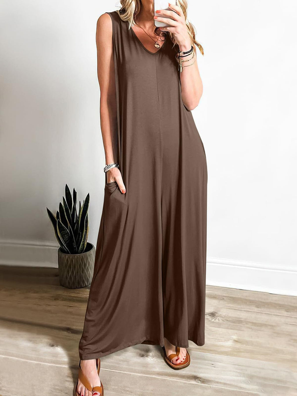 Tuta intera donna autunno – Jumpsuit morbida traspirante comoda per ogni figura
