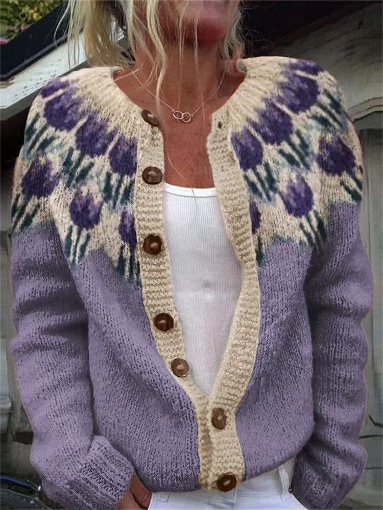 Cardigan Donna Vintage Islandese – Stile Nordico Classico in Morbida Maglia