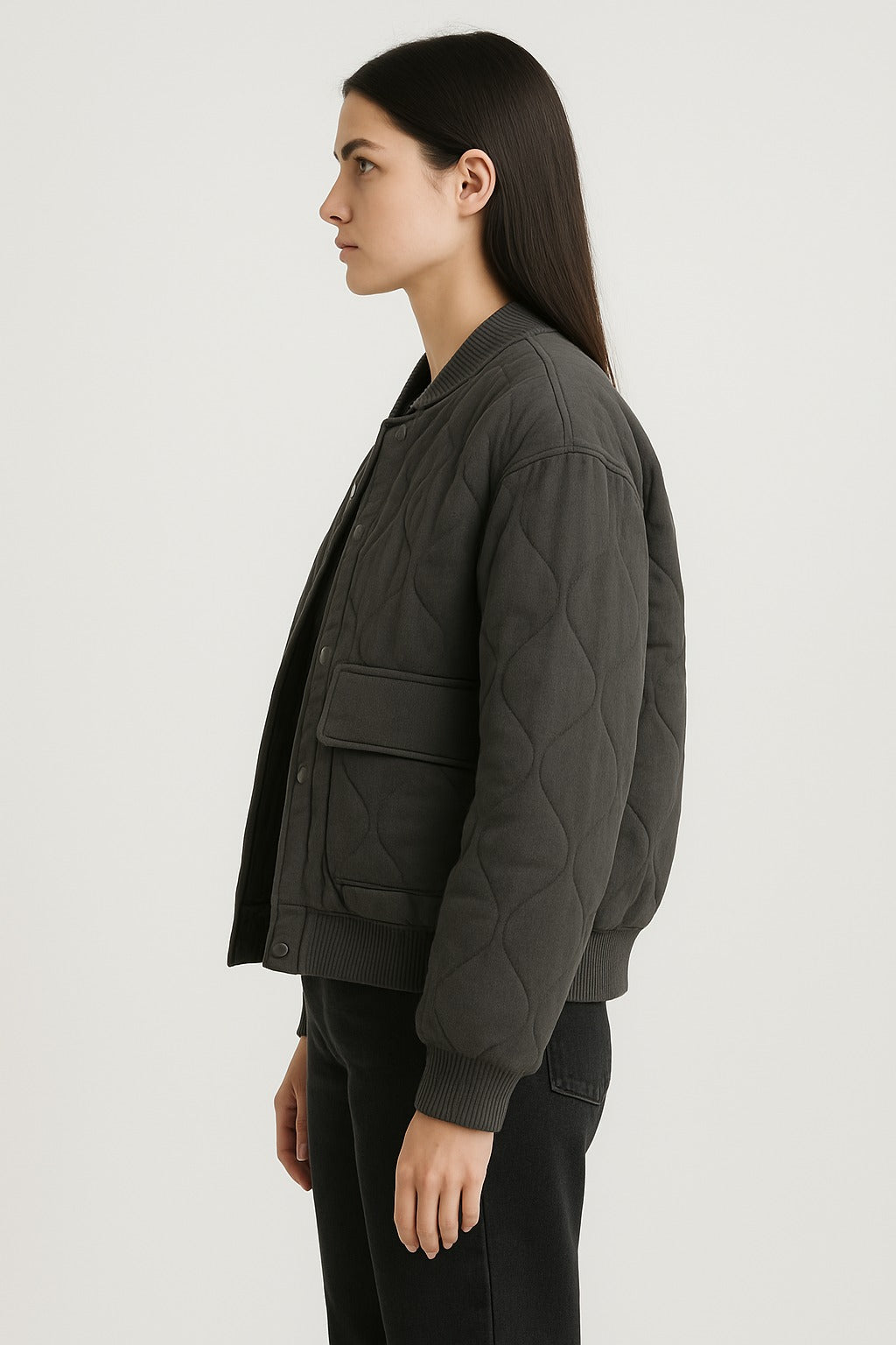 Giubbotto bomber da donna dalla vestibilità comoda – Capospalla oversize di mezza stagione con cerniera