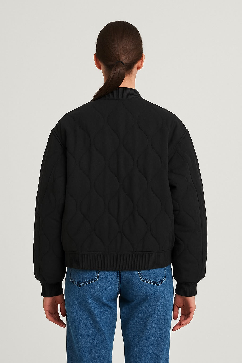Giubbotto bomber da donna dalla vestibilità comoda – Capospalla oversize di mezza stagione con cerniera