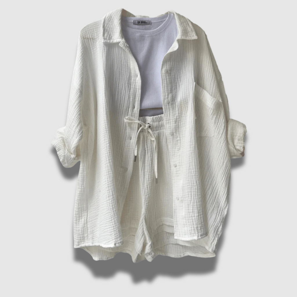 Set due pezzi estivo leggero e raffinato da donna