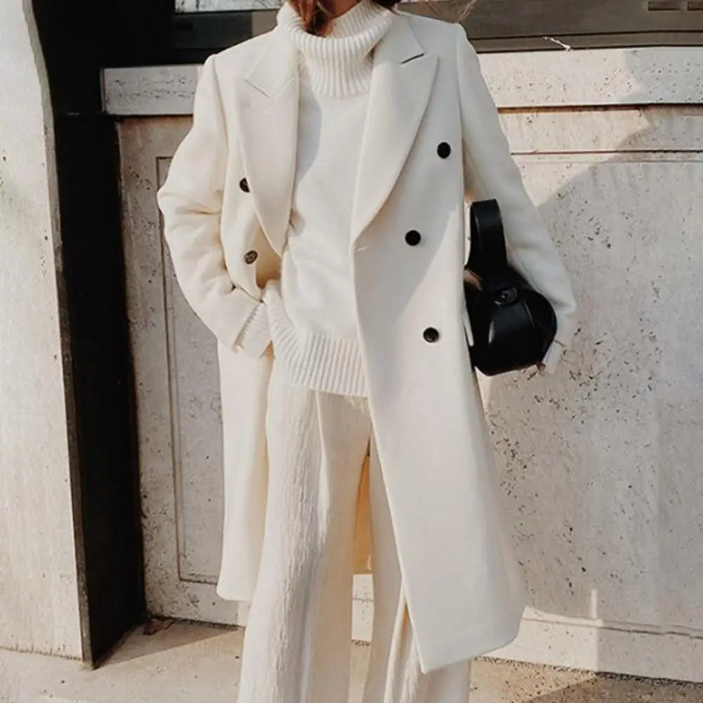 Elegante cappotto di lana per donna