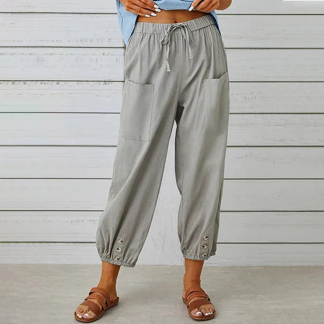 Pantaloni corti da donna con elastico in vita – Modello casual e comodo