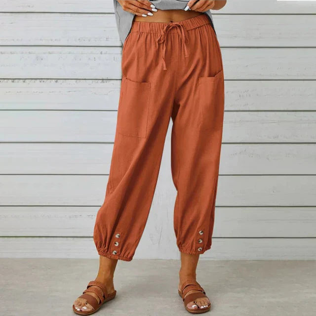 Pantaloni corti da donna con elastico in vita – Modello casual e comodo