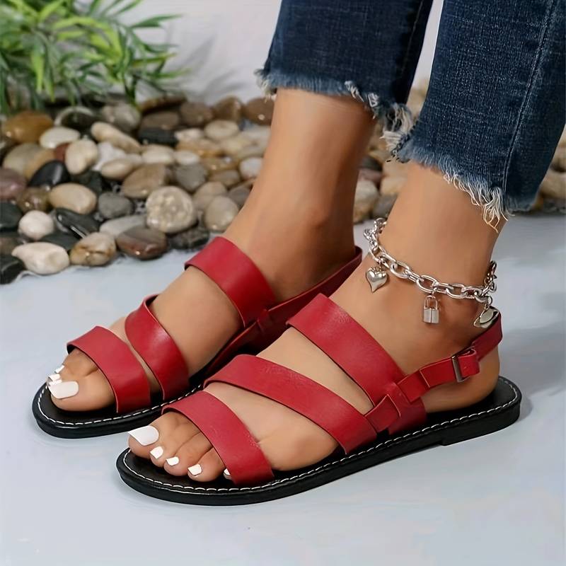 Sandali estivi da donna a tre fasce – Eleganti e facili da indossare