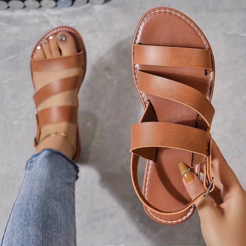 Sandali estivi da donna a tre fasce – Eleganti e facili da indossare