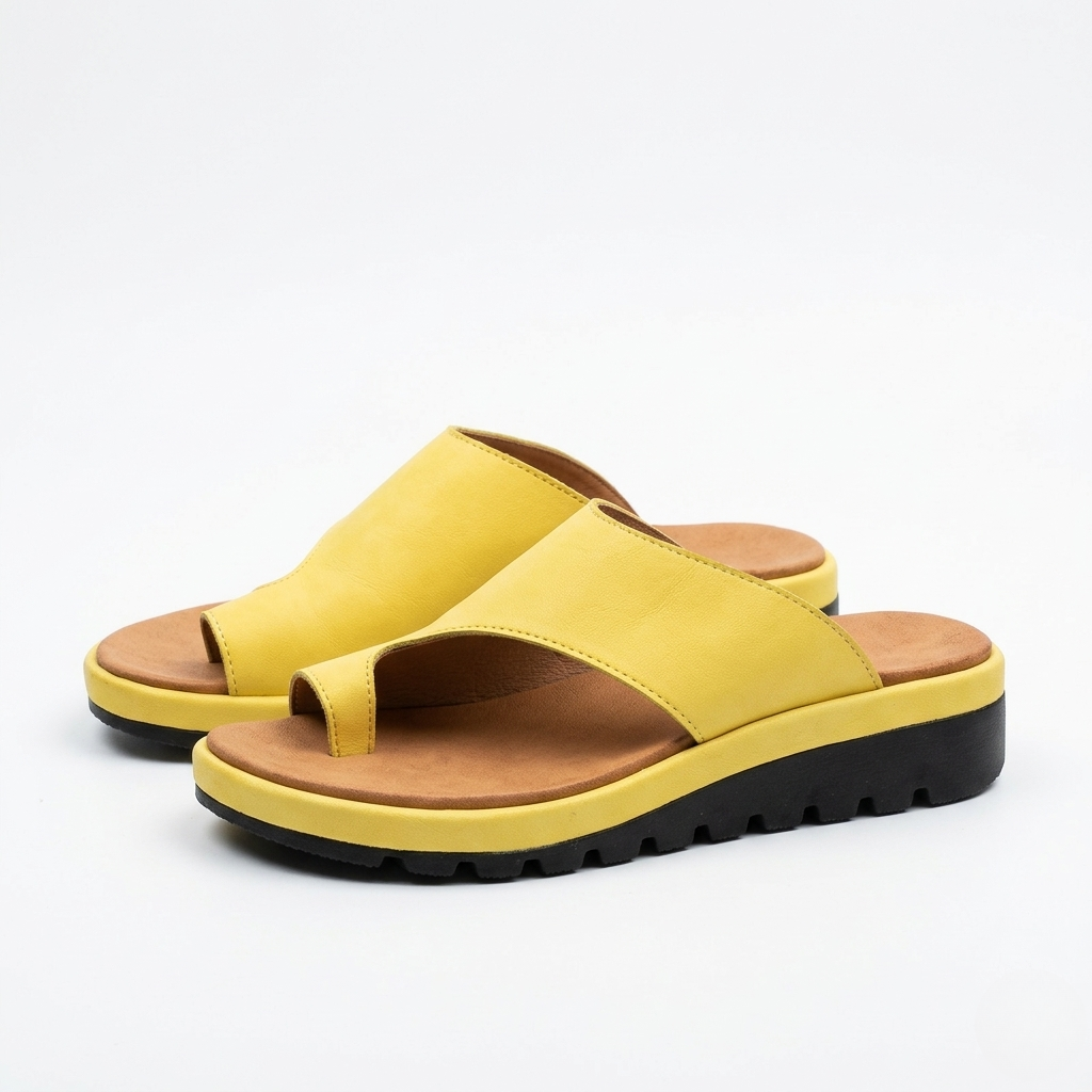 Sandali da donna infradito con zeppa – Comfort antiscivolo