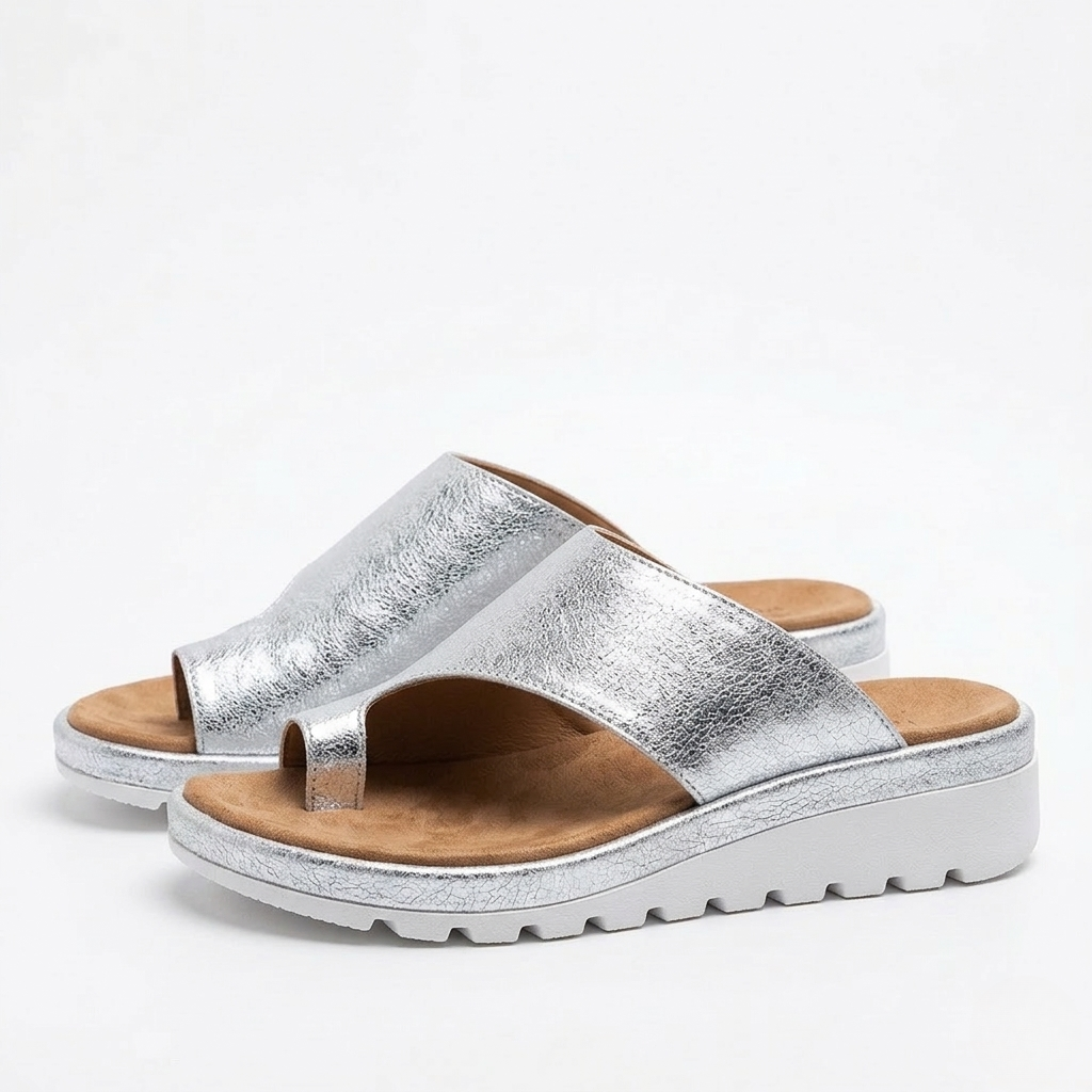 Sandali da donna infradito con zeppa – Comfort antiscivolo