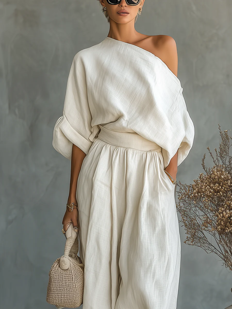 Completo due pezzi da donna con spalle scoperte – Chic e di tendenza