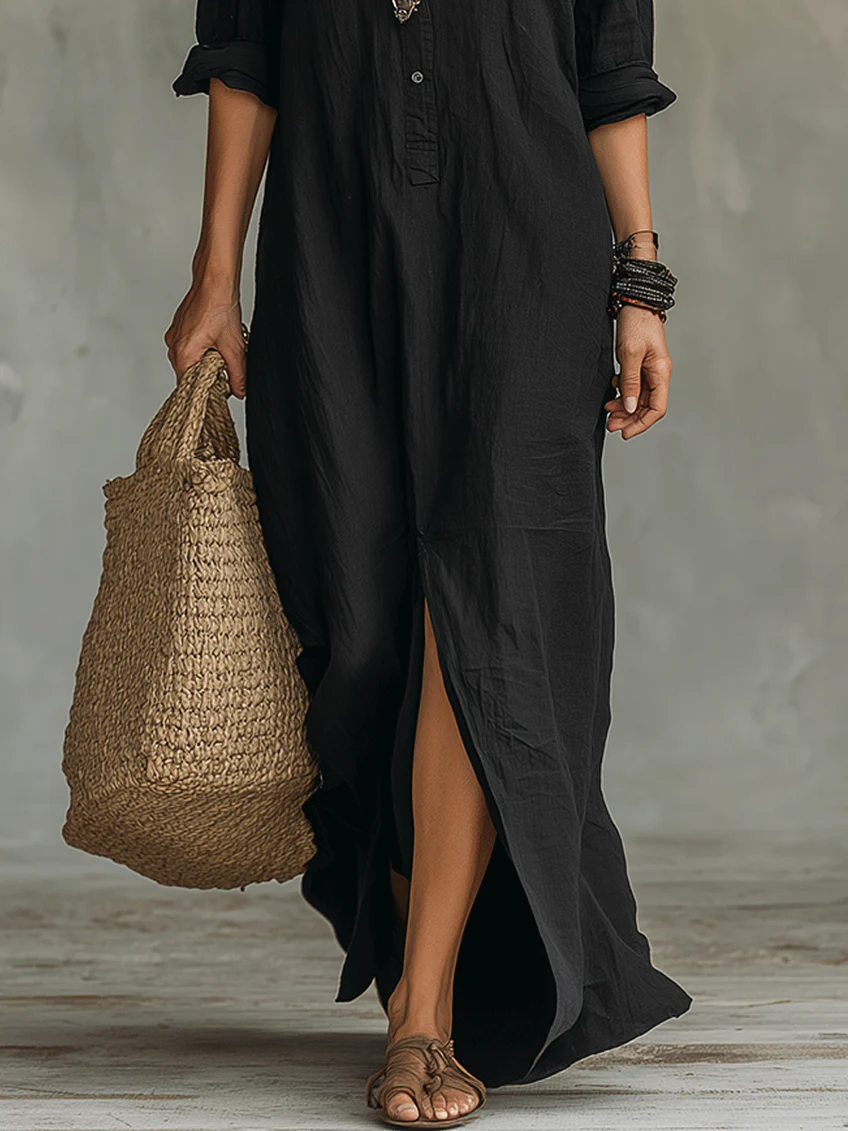 Abito maxi donna dalla silhouette valorizzante – Elegante e fluido