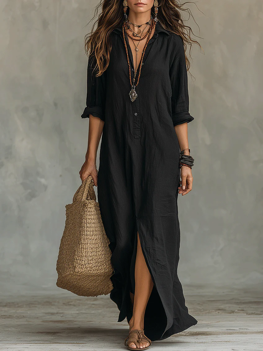 Abito maxi donna dalla silhouette valorizzante – Elegante e fluido