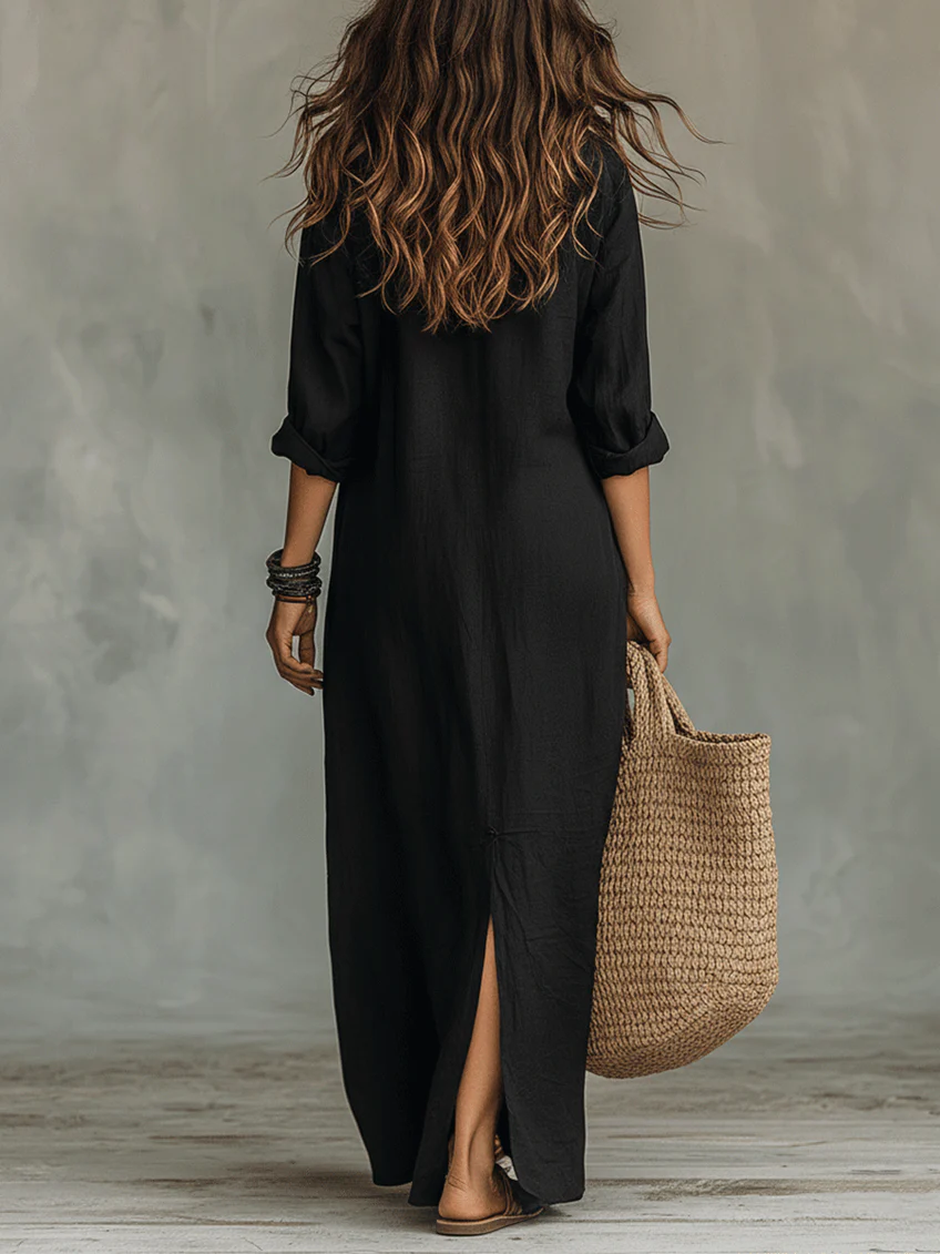 Abito maxi donna dalla silhouette valorizzante – Elegante e fluido