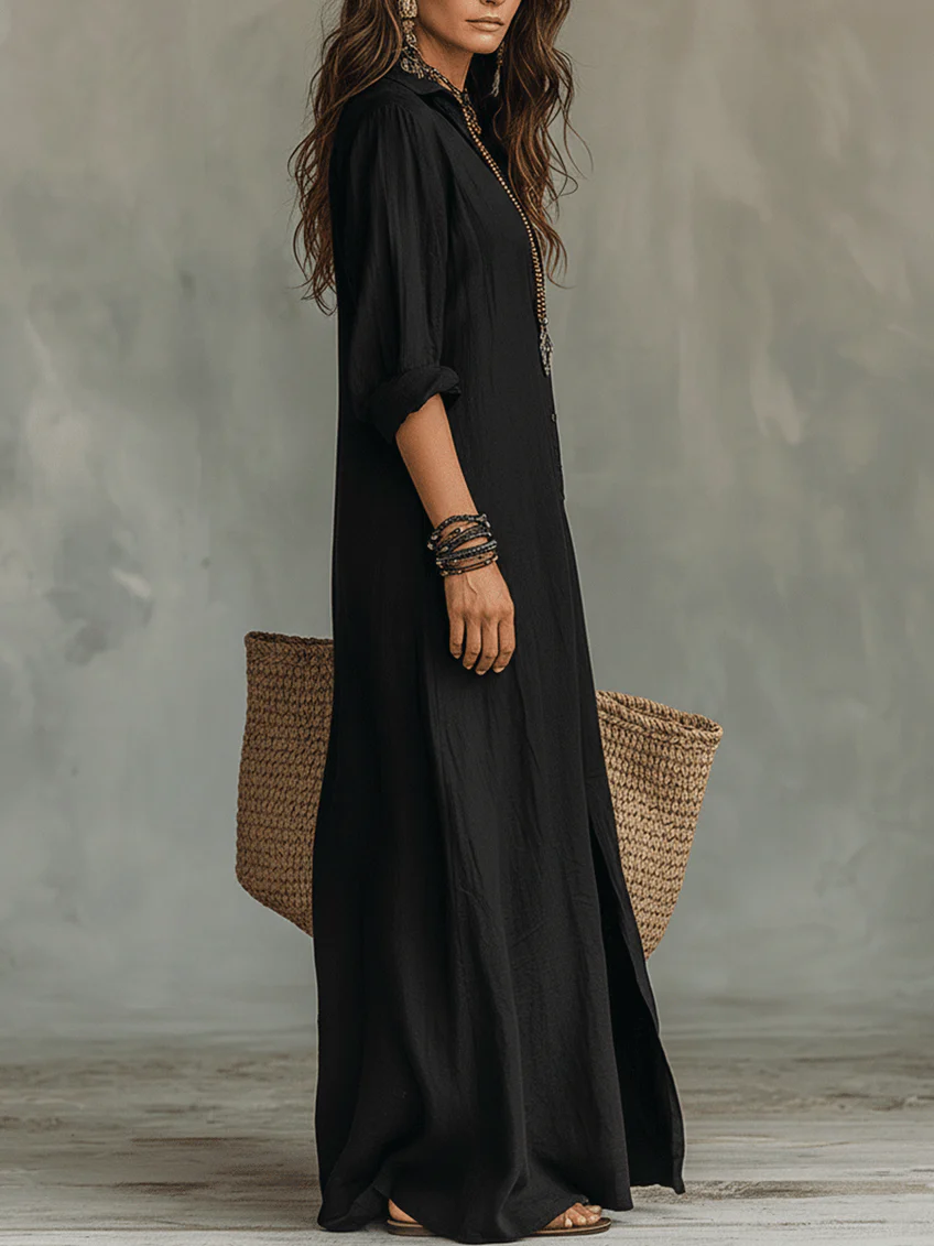 Abito maxi donna dalla silhouette valorizzante – Elegante e fluido