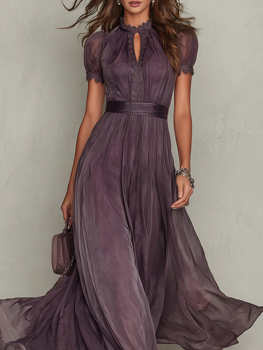 Abito maxi in chiffon da donna – Stile vintage ed eleganza fluida