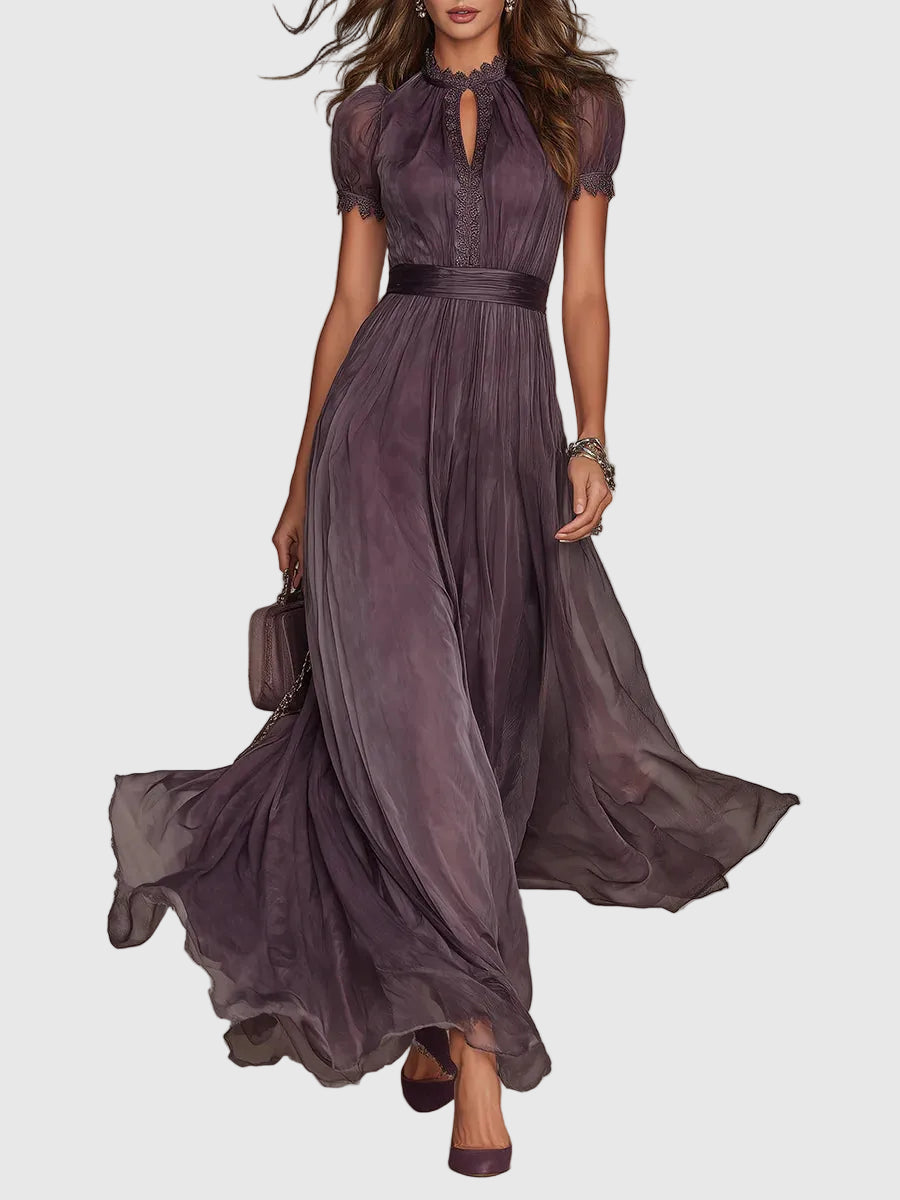 Abito maxi in chiffon da donna – Stile vintage ed eleganza fluida