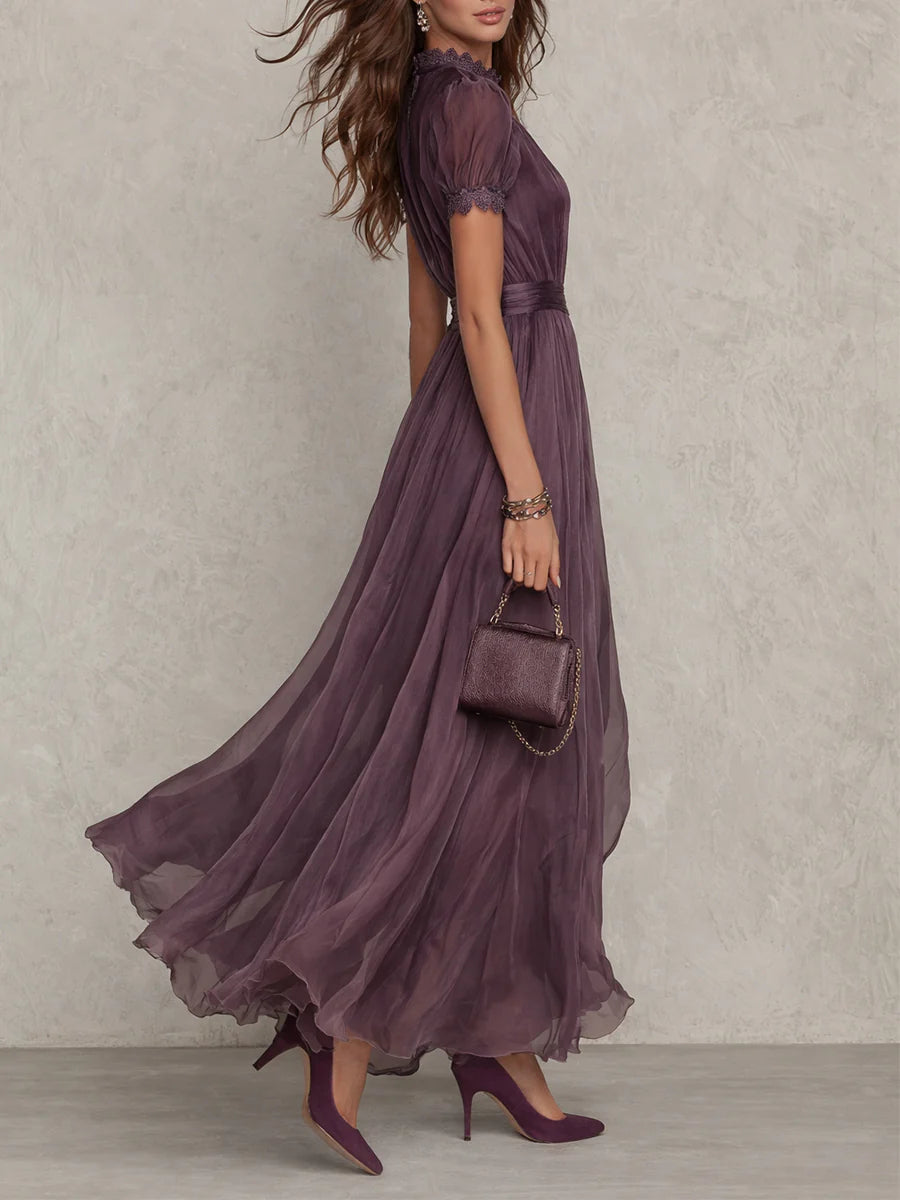 Abito maxi in chiffon da donna – Stile vintage ed eleganza fluida