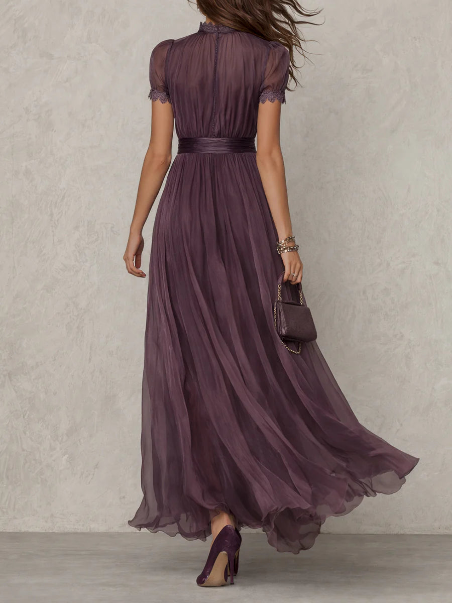 Abito maxi in chiffon da donna – Stile vintage ed eleganza fluida