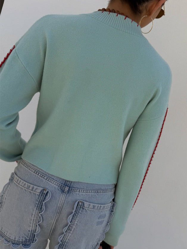Cardigan Donna in Maglia con Motivo Polpo – Stile Casual Morbido e Originale