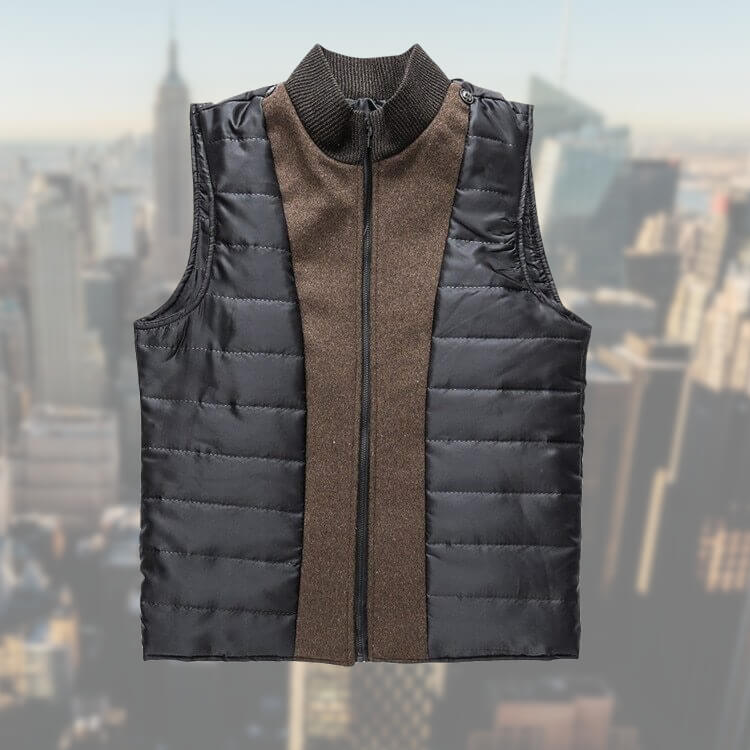 Cappotto invernale da uomo in misto lana con gilet staccabile – Soprabito di media lunghezza
