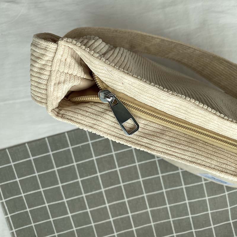 Borse a tracolla classiche resistenti in tela velluto a coste da donna