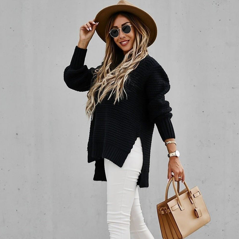 Pull femme à col montant - Élégant et doux