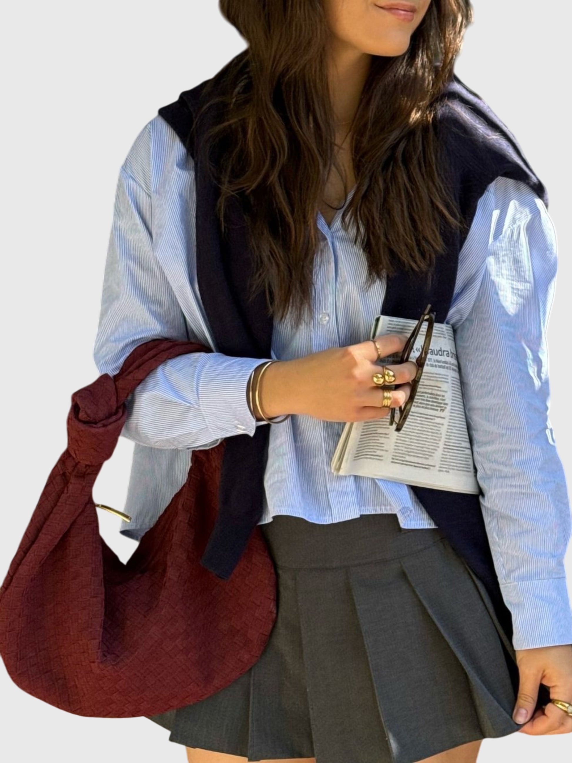Borsa Donna Media in Suede Intrecciato – Stile Elegante con Nodo Quotidiano