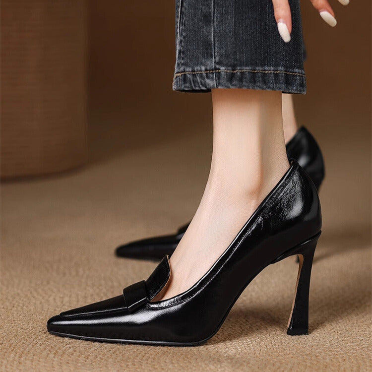 Décolleté Donna in Vernice – Scarpe Eleganti a Punta con Tacco