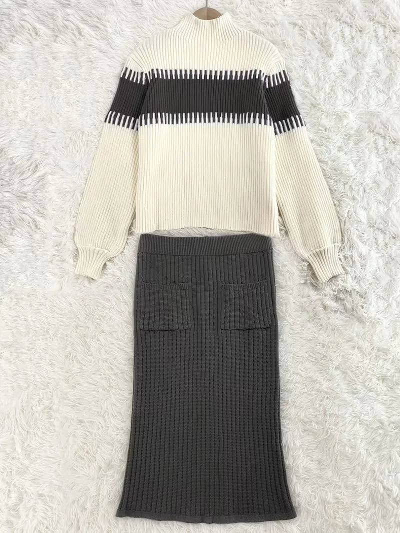 Two-piece ribbed-texture set - Coordinated and comfortable