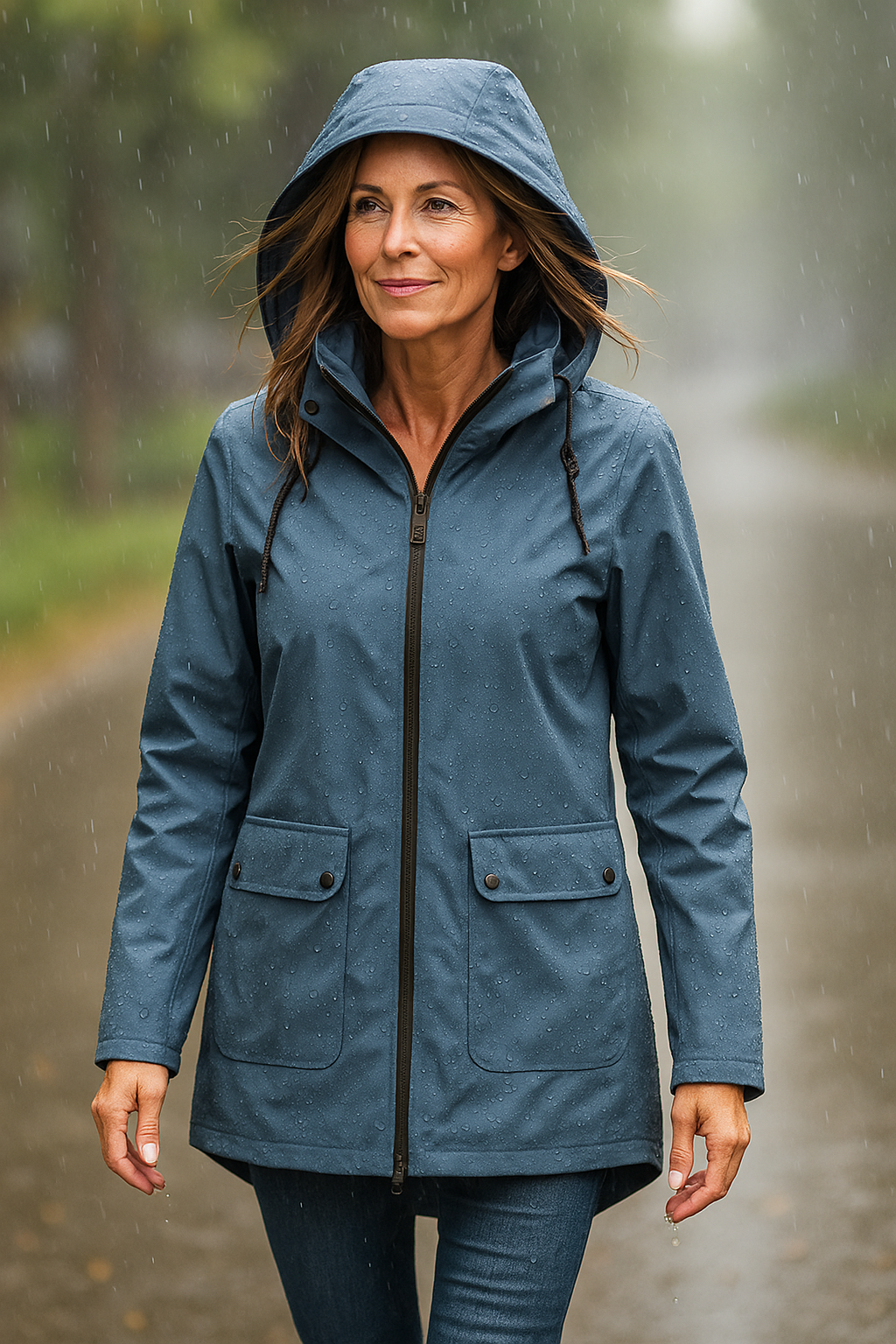 Elegante giacca impermeabile da donna