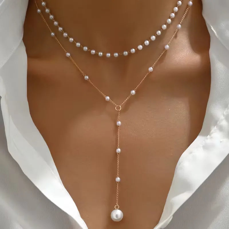 Collana con finte perle - Delicata e femminile