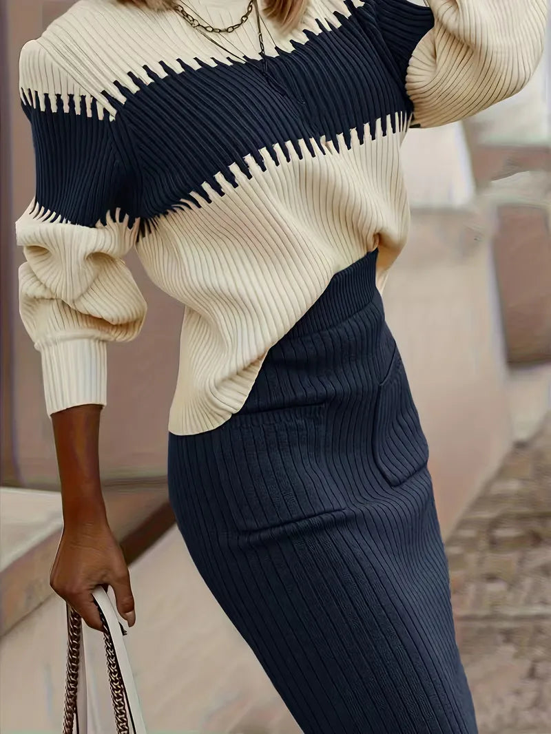 Two-piece ribbed-texture set - Coordinated and comfortable