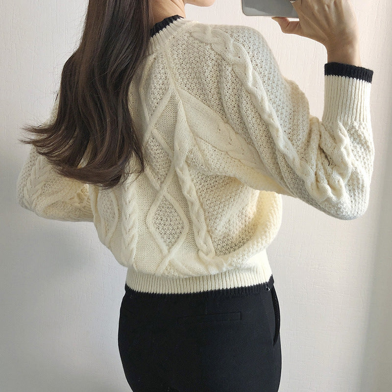 Cardigan donna colorblock con bottoni - Morbido e trendy