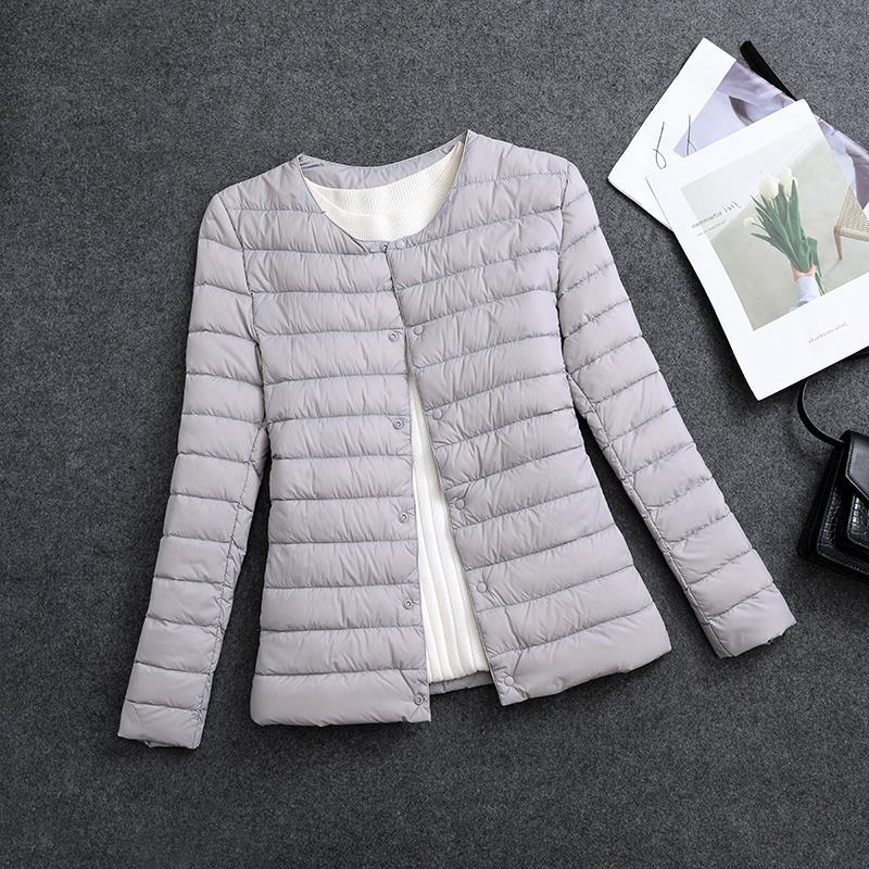 Giacca isolante leggera da donna – Indumento interno corto con scollo rotondo