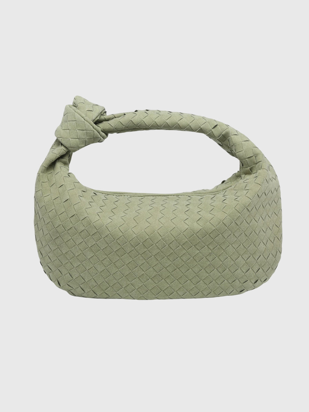 Borsa Donna Media in Suede Intrecciato – Stile Elegante con Nodo Quotidiano